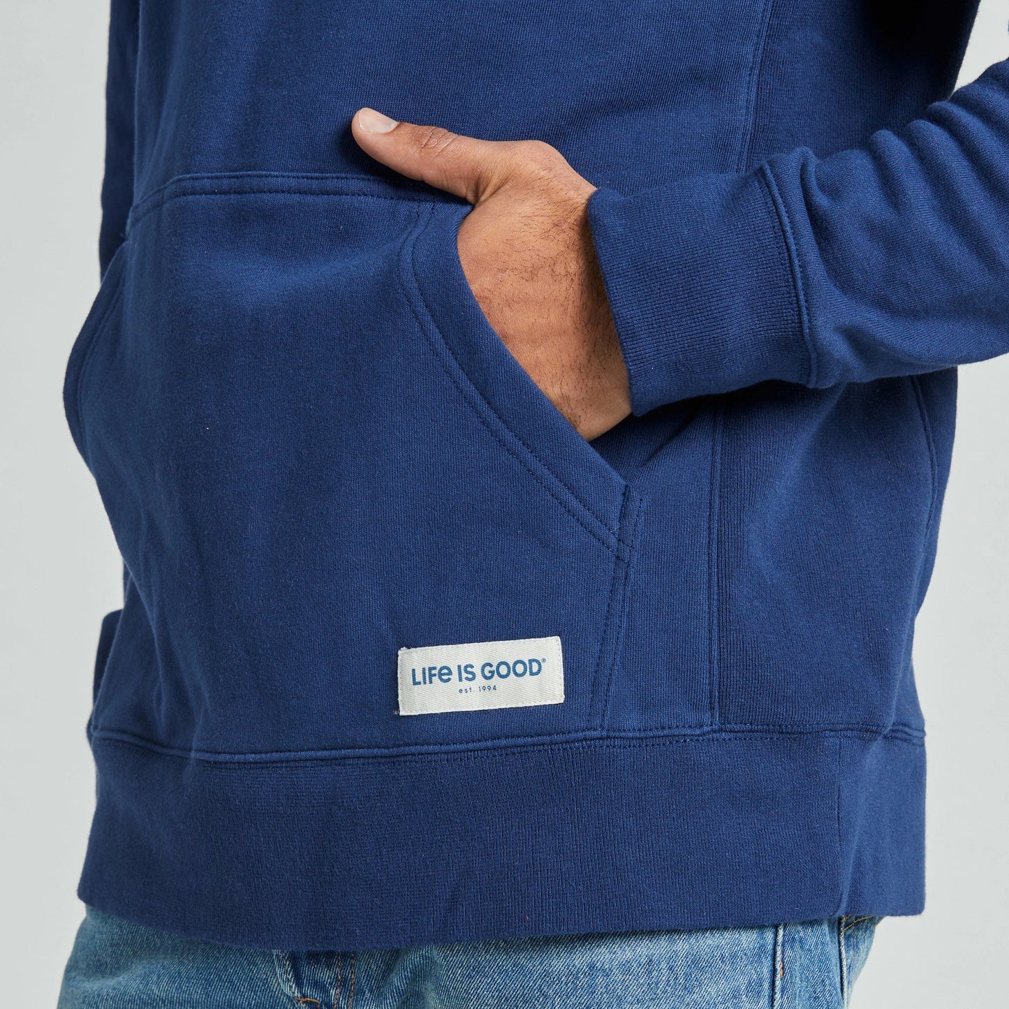 Men's LIG Vintage Wordmark Stacked Simply True Fleece Hoodie