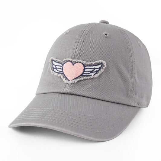 Adult Unisex Love More Heart Wings Tattered Chill Cap