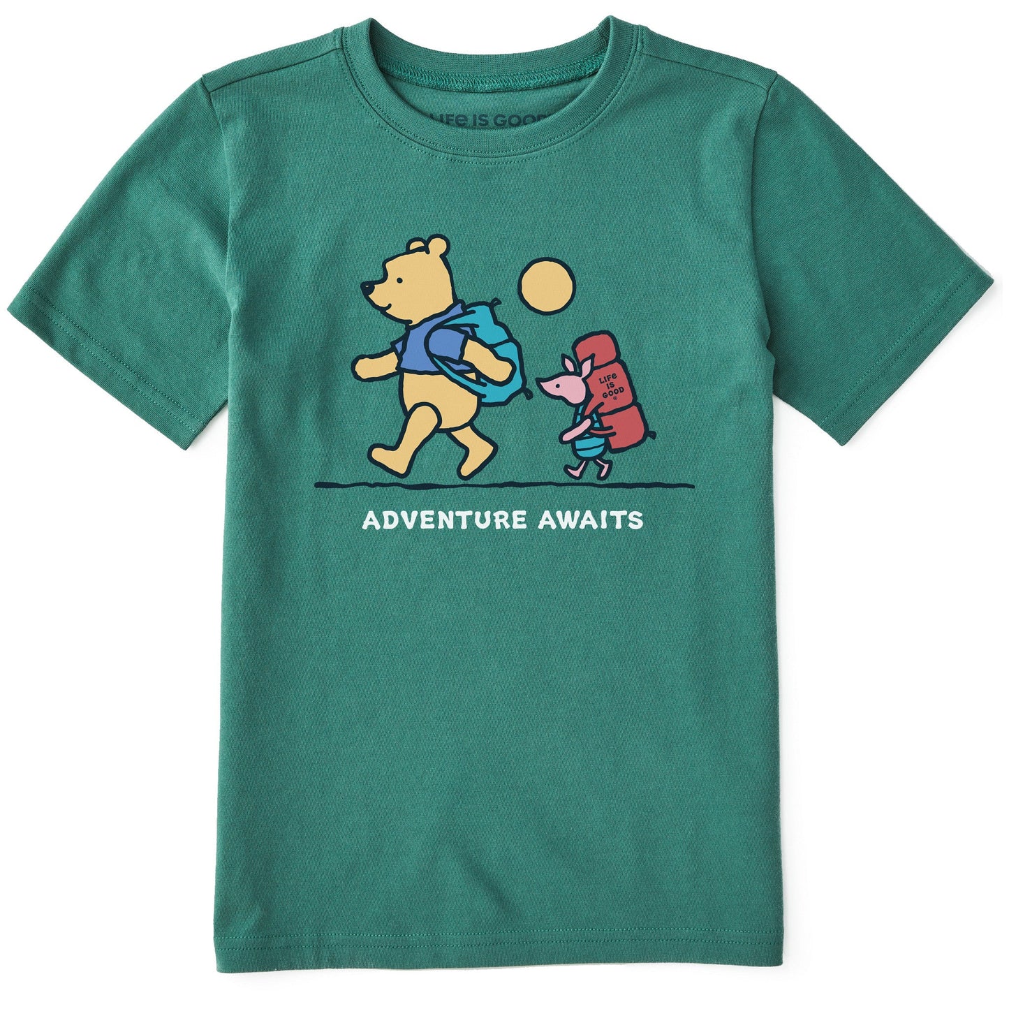 Kids Winnie & P Adventure Awaits Short Sleeve Crusher Tee