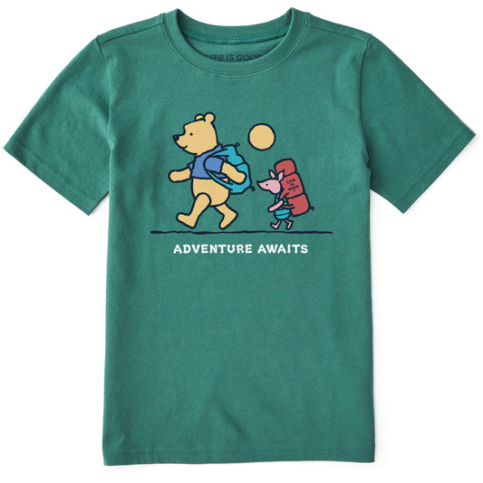 Kids Winnie & P Adventure Awaits Short Sleeve Crusher Tee