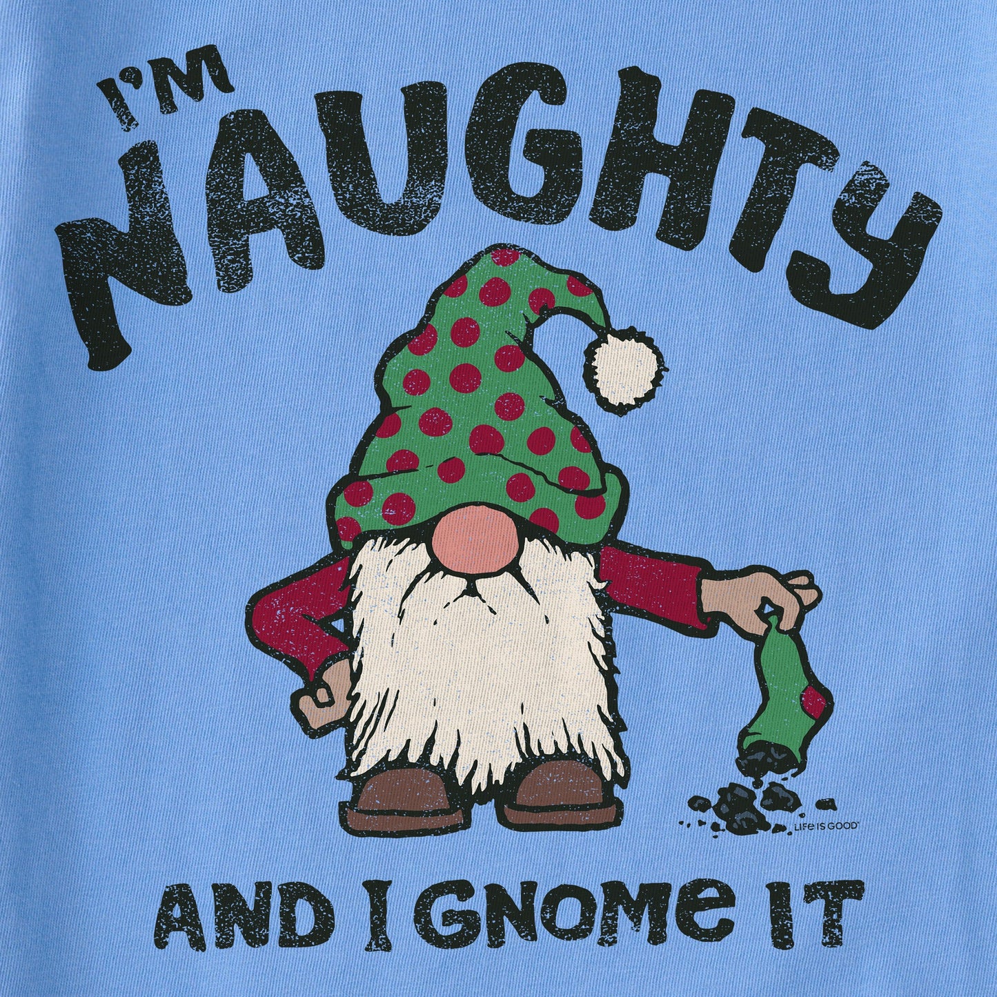 Kids Naughty Gnome Short Sleeve Crusher Tee