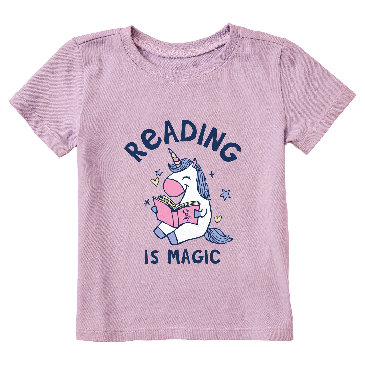 Toddler Reading is Magic Unicorn Short Sleeve Crusher Tee