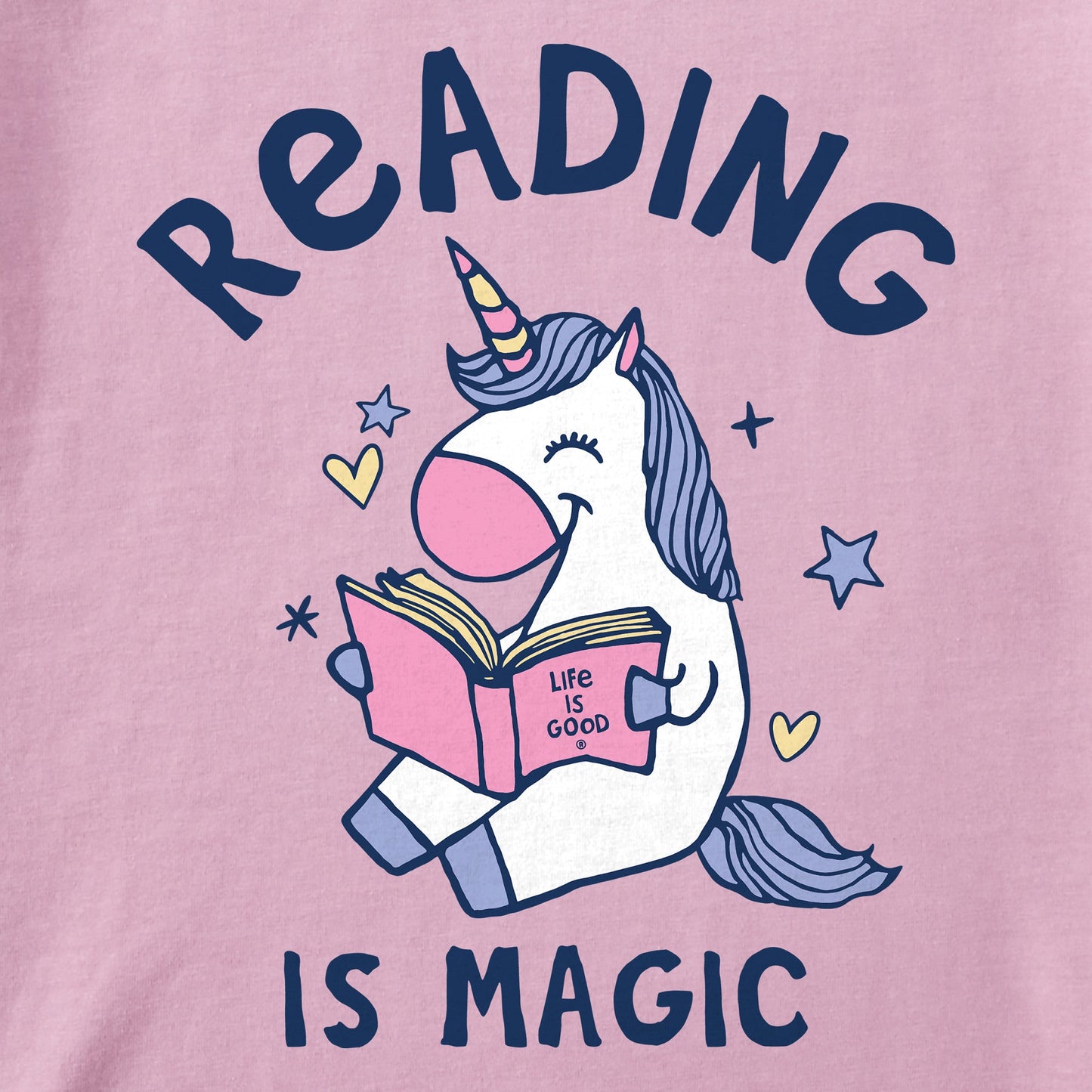 Toddler Reading is Magic Unicorn Short Sleeve Crusher Tee