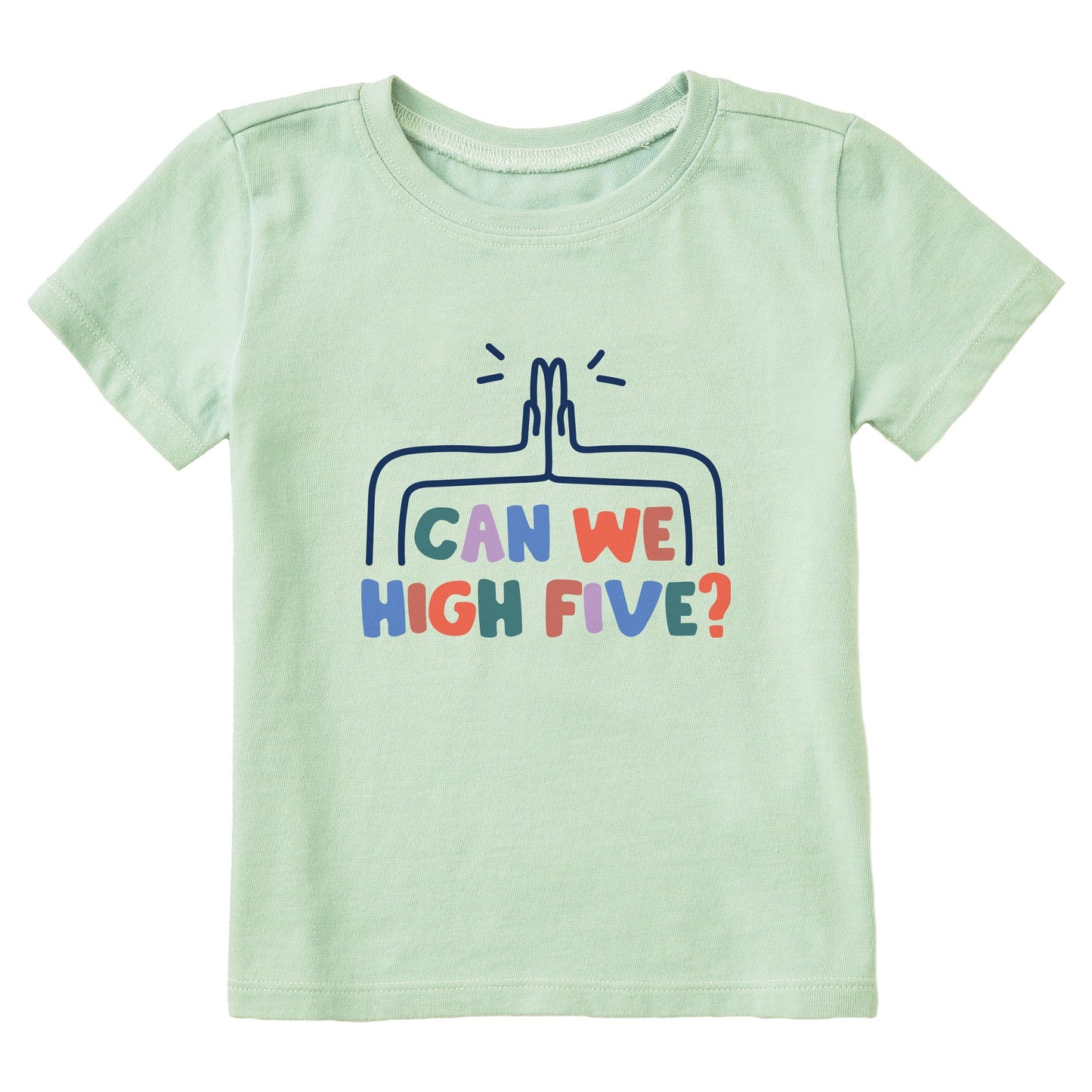 Toddler Can We High Five? Short Sleeve Crusher Tee
