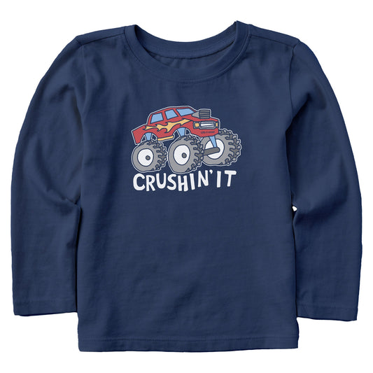 Toddler Crushin It Truck Long Sleeve Crusher Tee