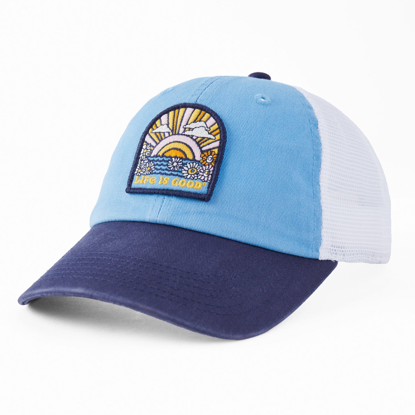 Adult Unisex Sunrise Flowers Soft Mesh Back Cap