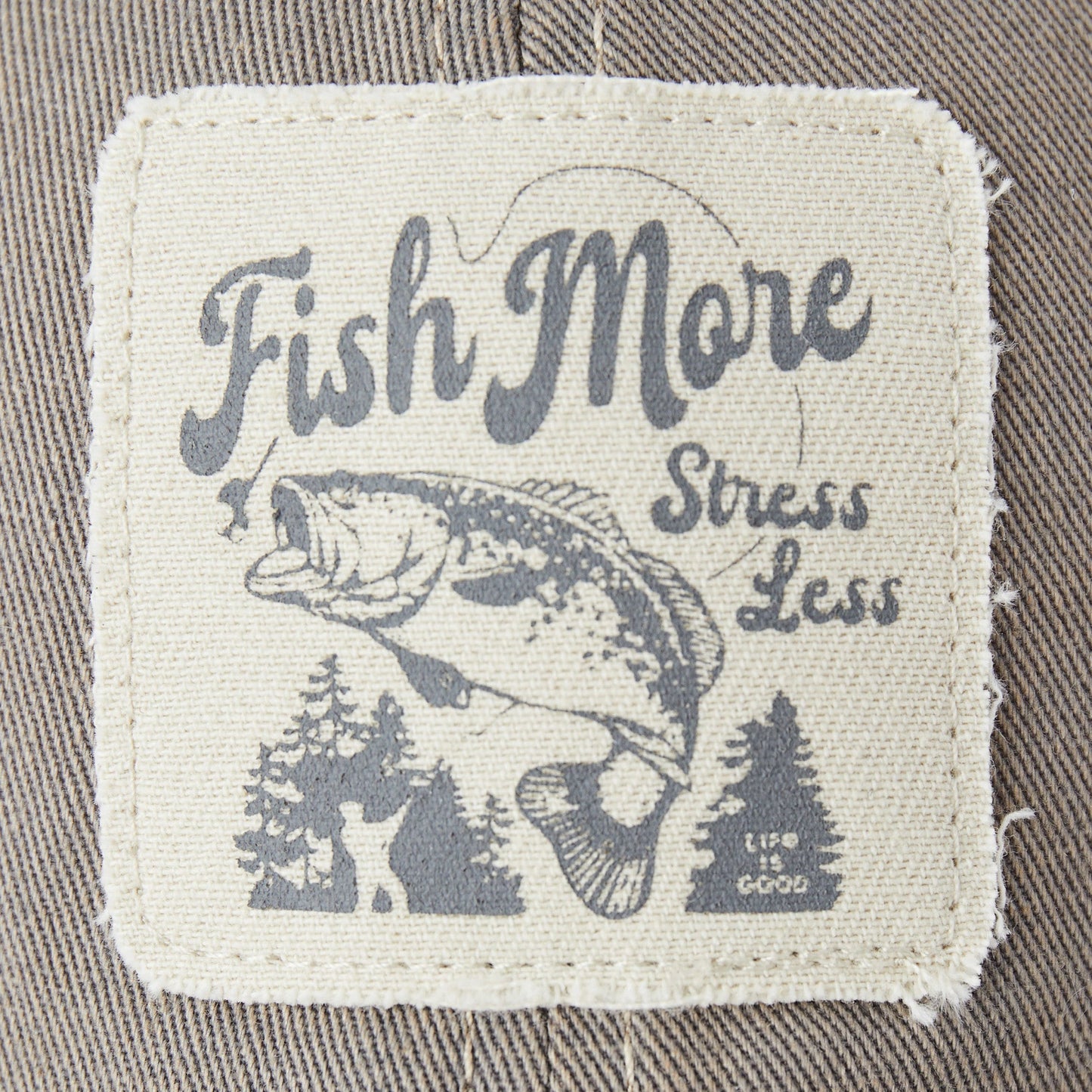 Adult Unisex Fish More Stress Less Bass Old Favorite Trucker Hat