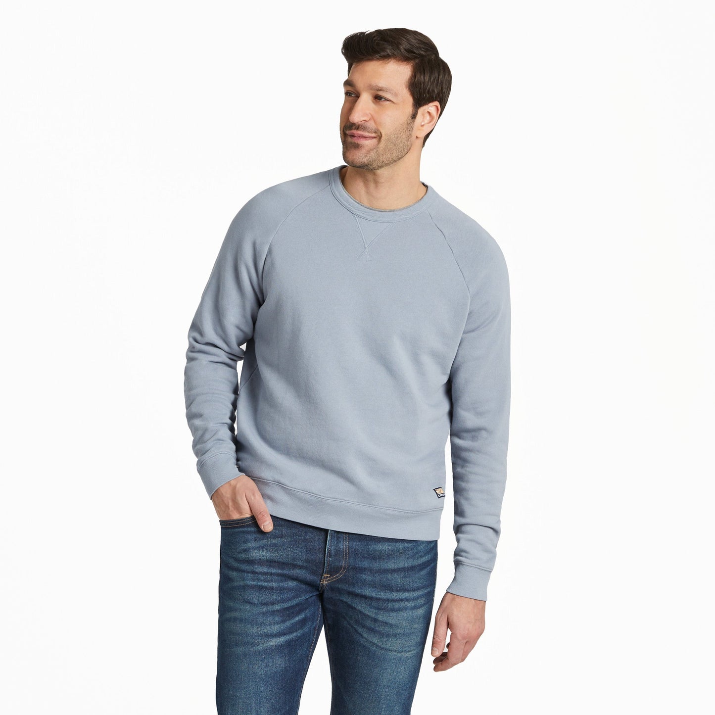 Men's Solid French Terry Crew