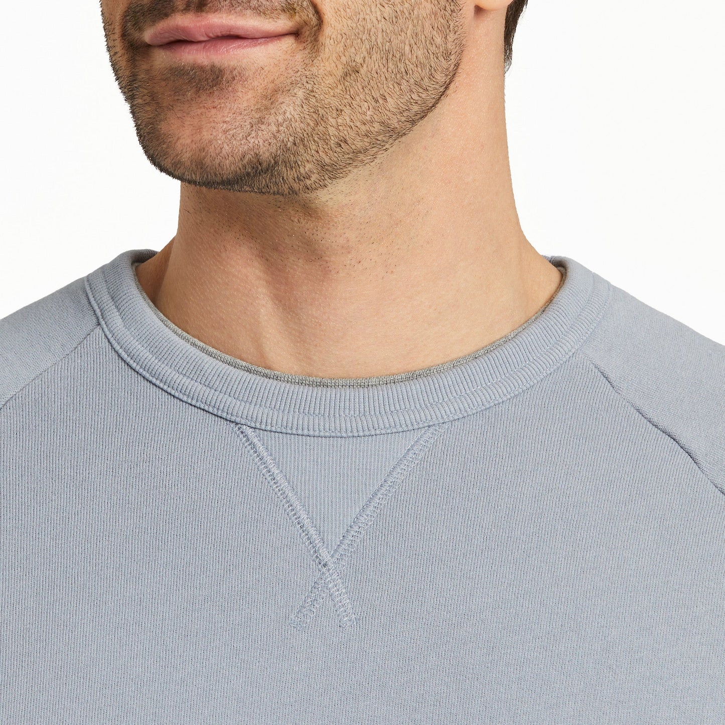 Men's Solid French Terry Crew