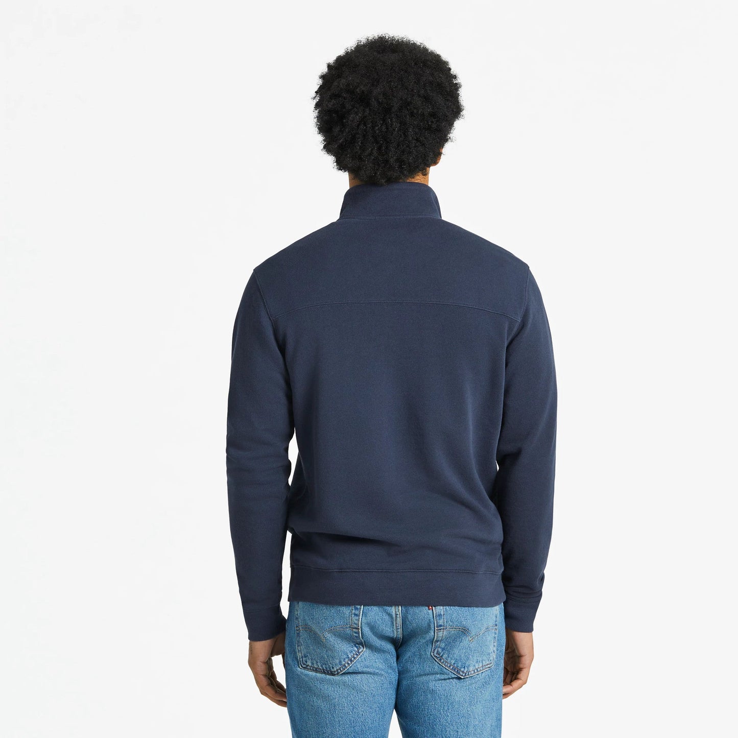 Men's Solid French Terry Quarter Zip