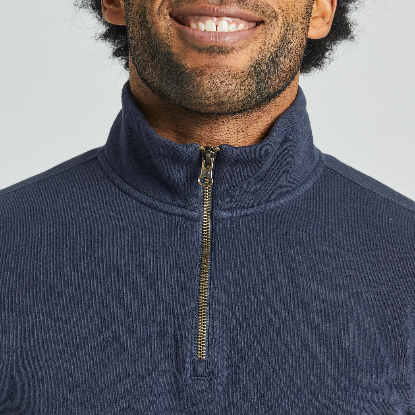 Men's Solid French Terry Quarter Zip