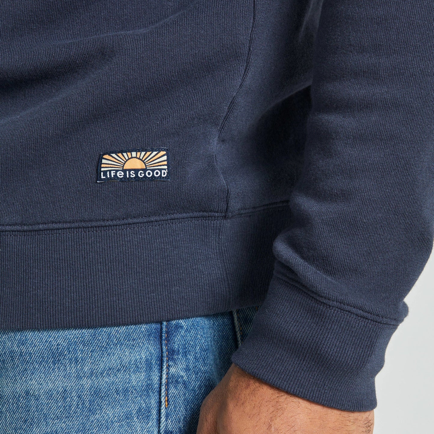 Men's Solid French Terry Quarter Zip