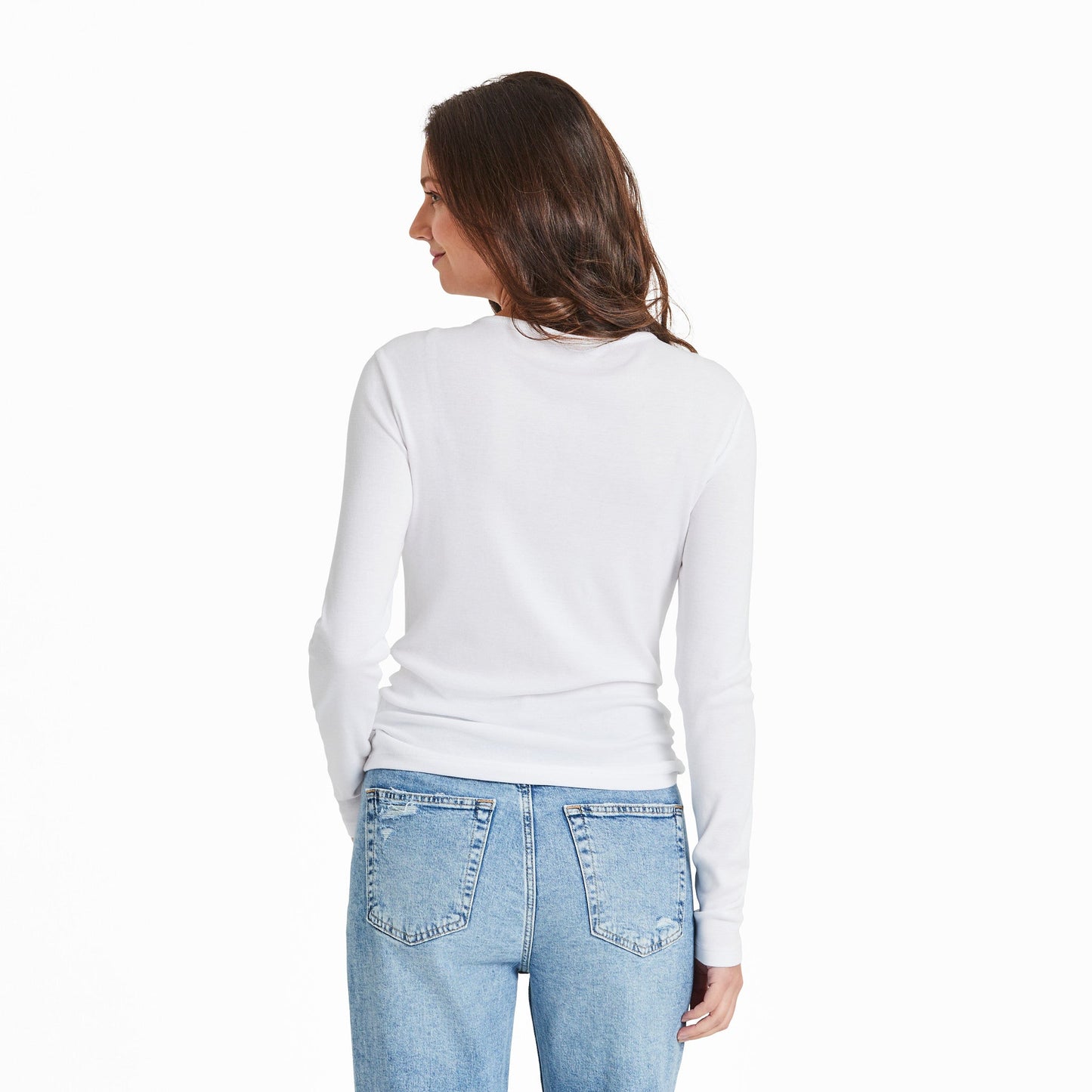 Women's Solid Modal Ribbed Henley