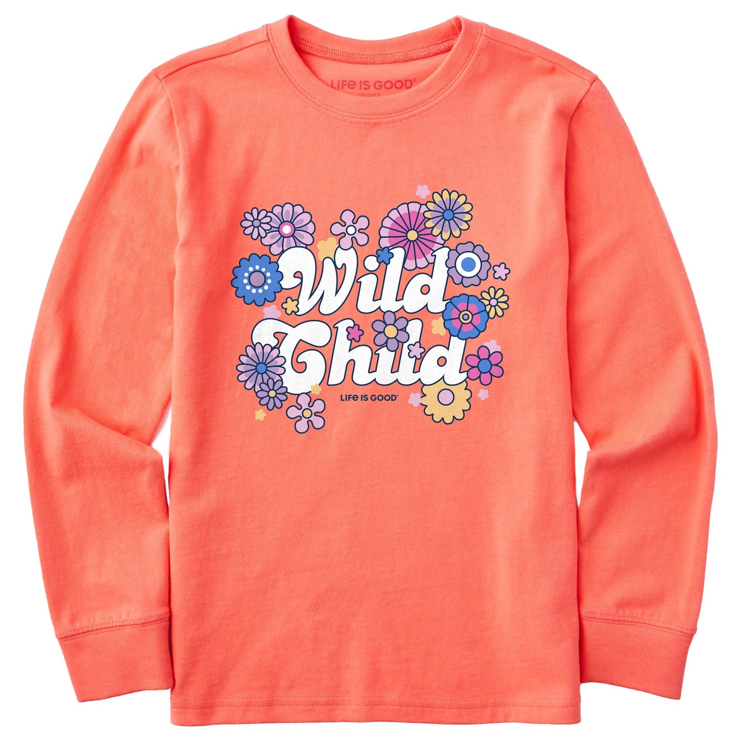 Kids Hippy Wild Child Long Sleeve Crusher Tee