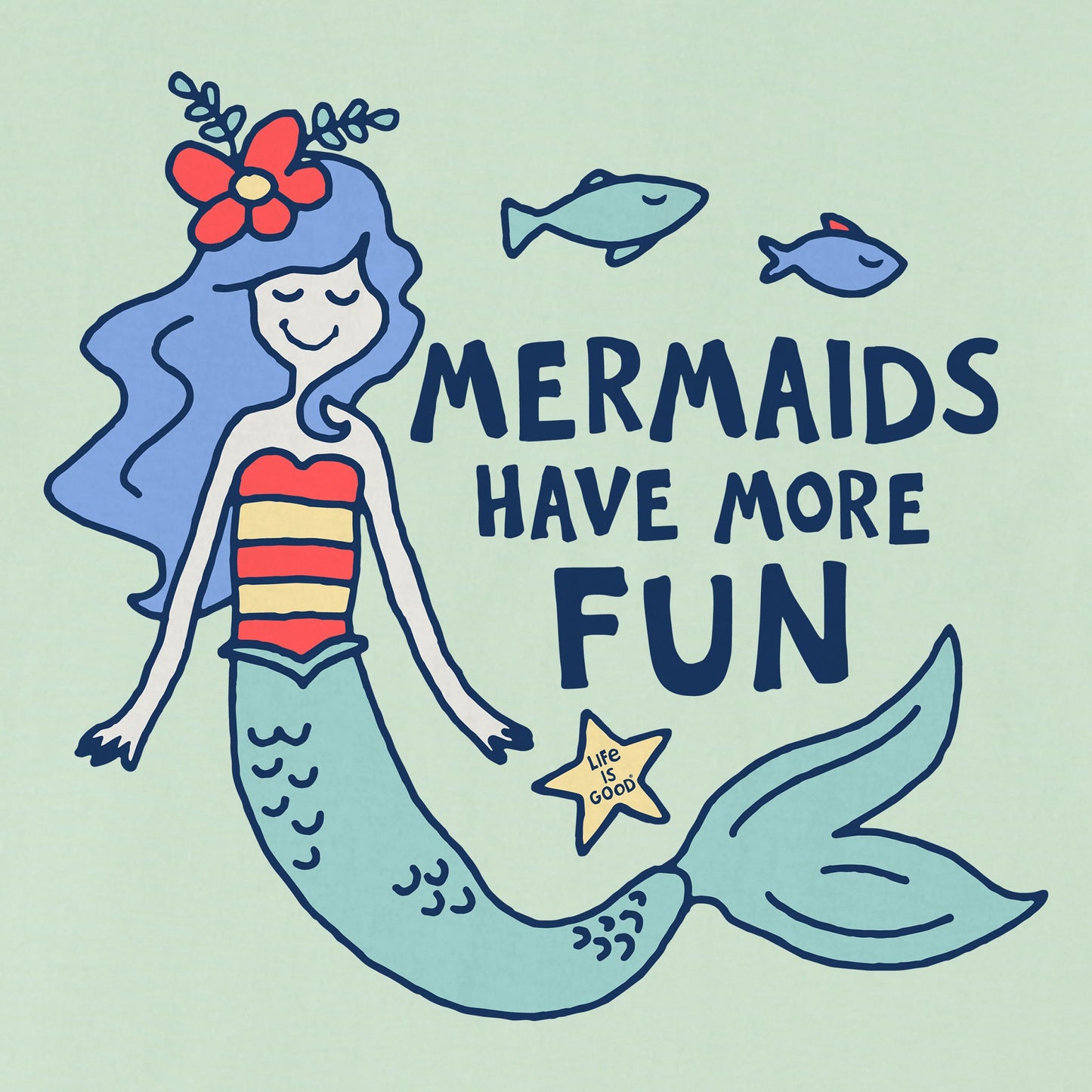 Kids Mermaids Have More Fun Long Sleeve Crusher Tee