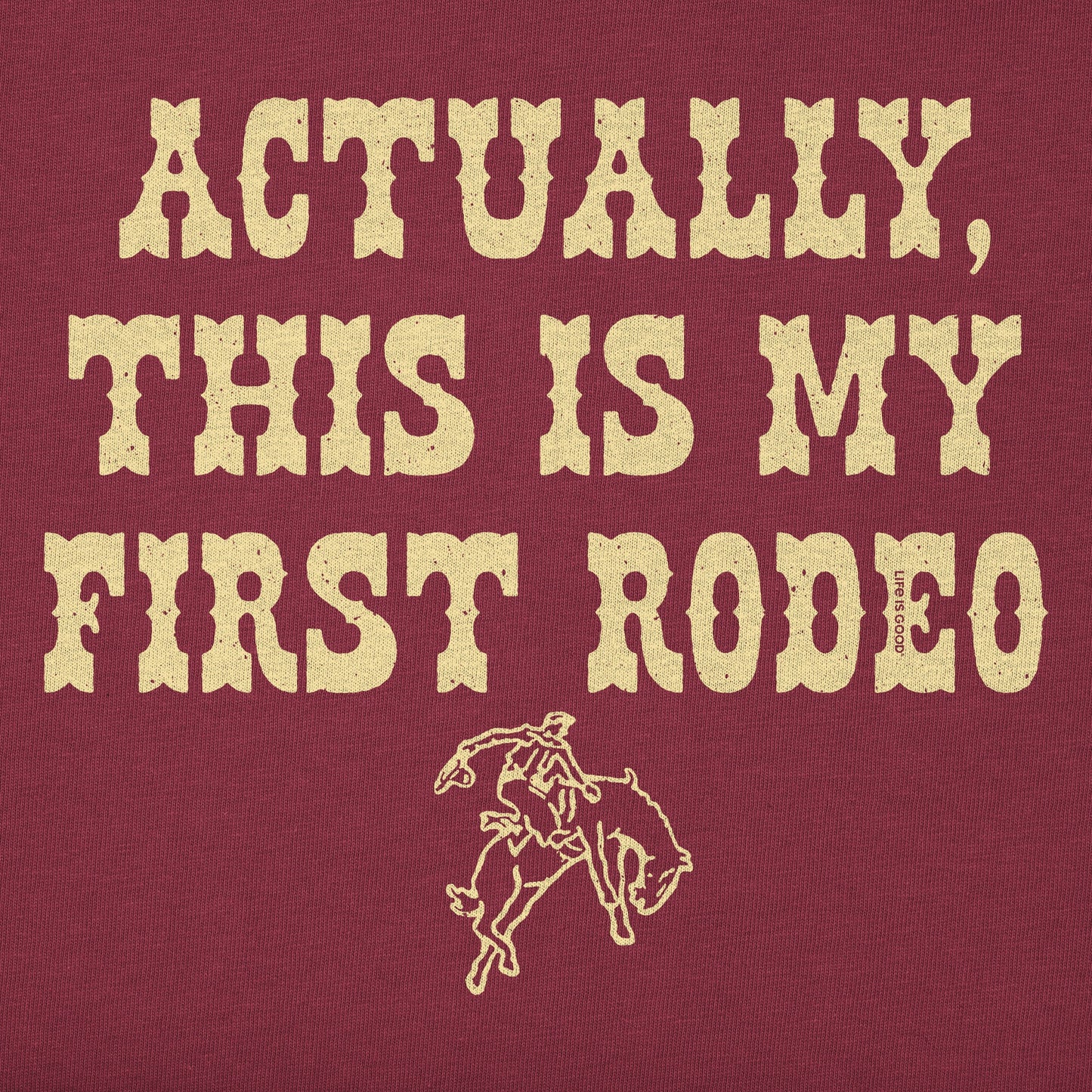 Kids Woodcut First Rodeo Long Sleeve Crusher Tee