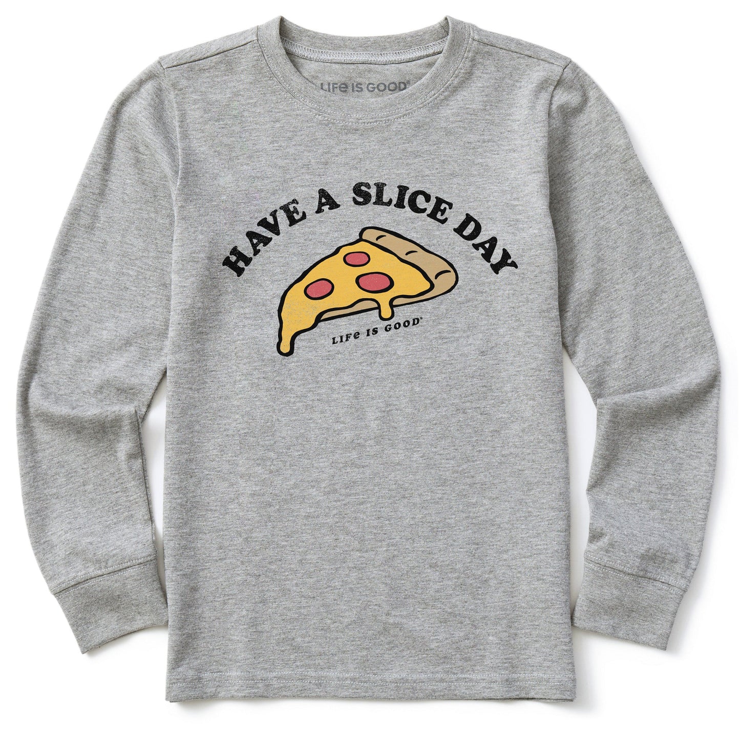 Kids Have A Slice Day Long Sleeve Crusher Tee