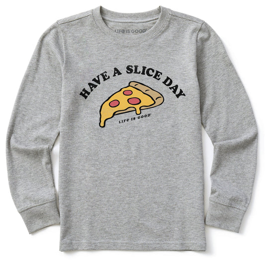 Kids Have A Slice Day Long Sleeve Crusher Tee
