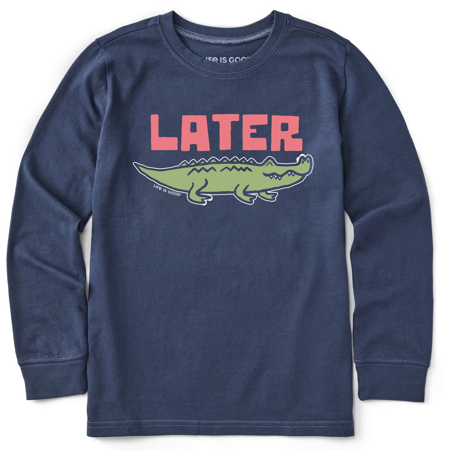 Kids Later Gator Long Sleeve Crusher Tee