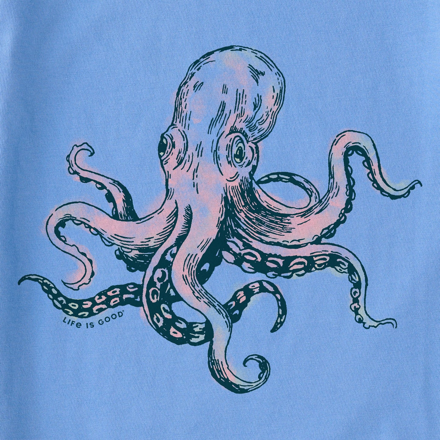 Kids Octopus Long Sleeve Crusher Tee