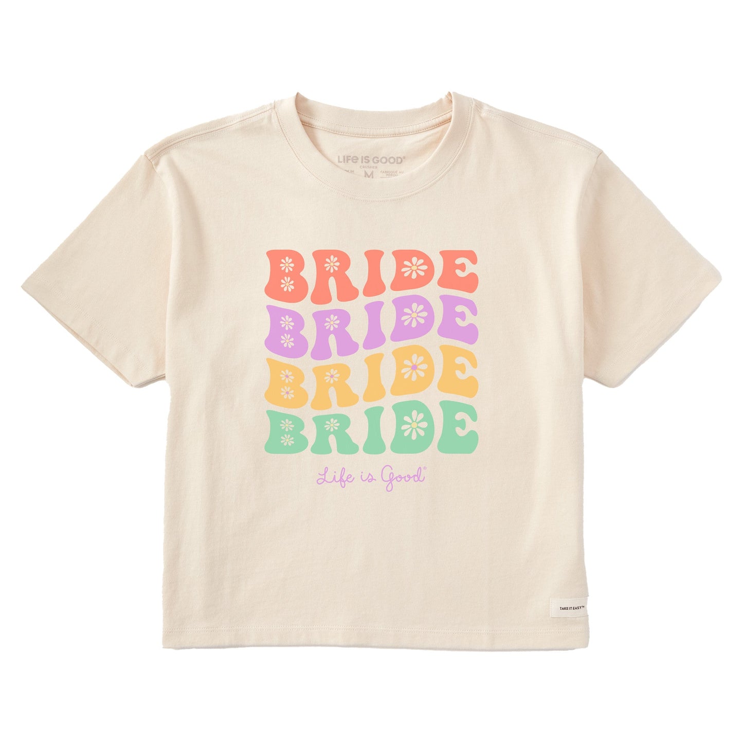 Women's Bride Daisy Short Sleeve Crusher Boxy Tee