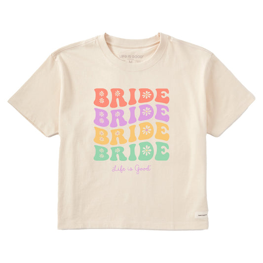 Women's Bride Daisy Short Sleeve Crusher Boxy Tee
