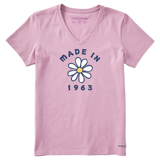 Women's Daisy Made in 1963 Short Sleeve Crusher Vee