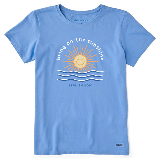Women's Bring on the Sunshine Smile Sun Short Sleeve Crusher Tee