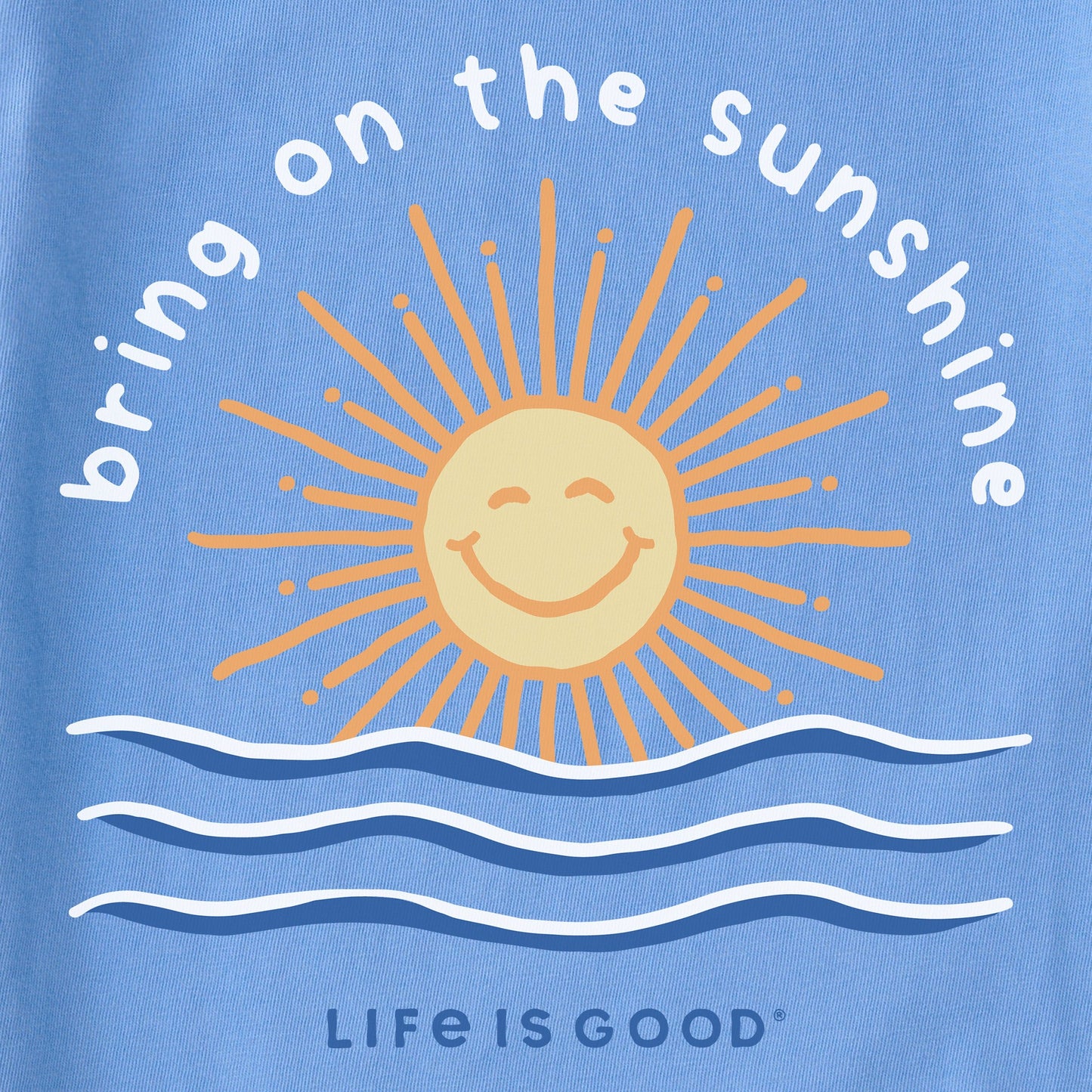 Women's Bring on the Sunshine Smile Sun Short Sleeve Crusher Tee