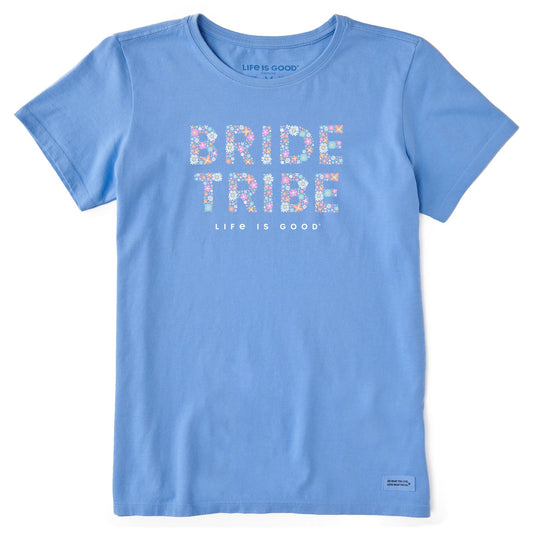 Women's Floral Bride Tribe Short Sleeve Crusher Tee