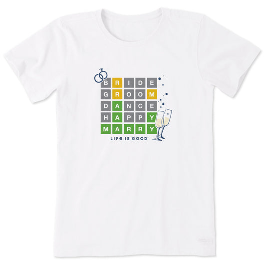 Women's Wedding Words Short Sleeve Crusher Tee