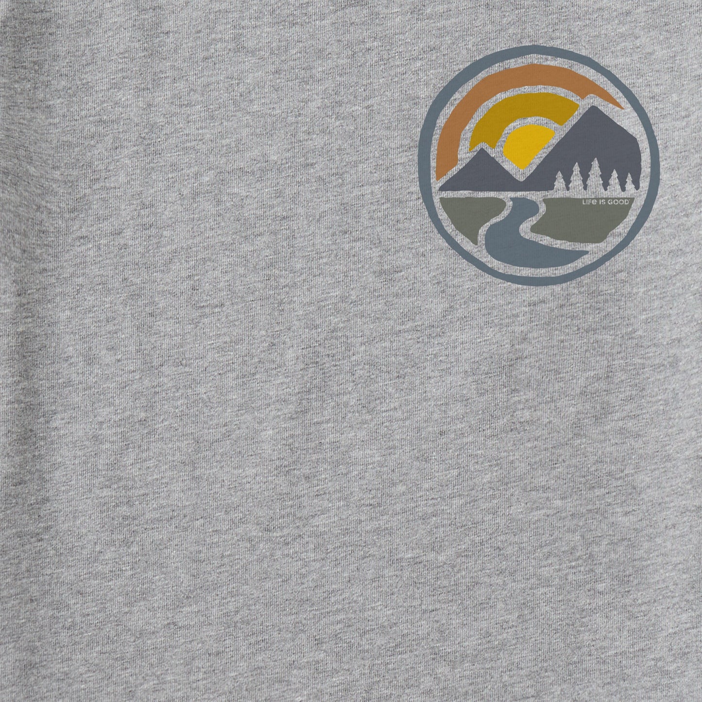 Men's Sunset Mountain Circle Short Sleeve Tee