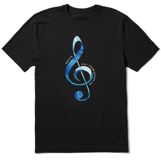 Men's G Clef What Color Sounds Like Short Sleeve Tee