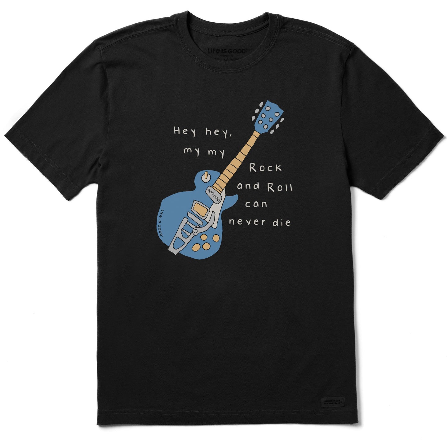 Men's Guitar Rock & Roll Can Never Die Short Sleeve Tee