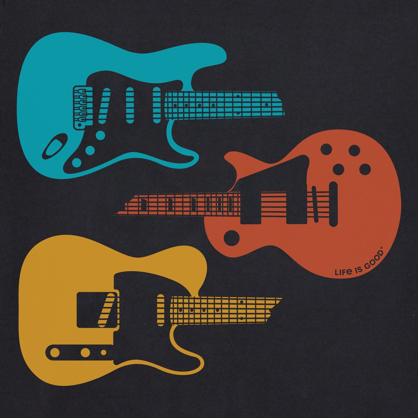 Men's 3 Classic Guitars Short Sleeve Tee