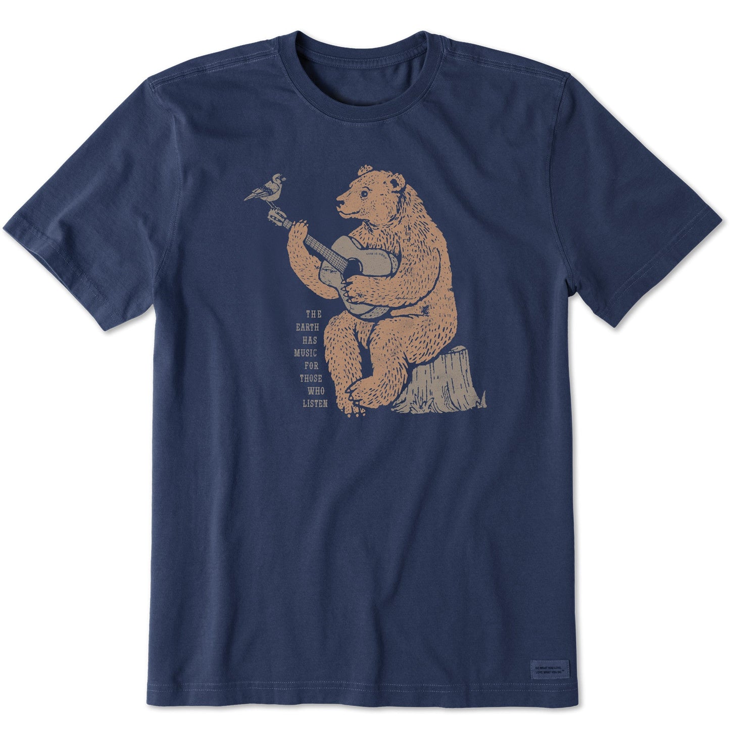 Men's Earth Has Music Guitar Bear Short Sleeve Tee