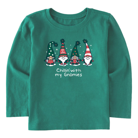 Toddler Chillin' with my Gnomies Fam Long Sleeve Crusher Tee