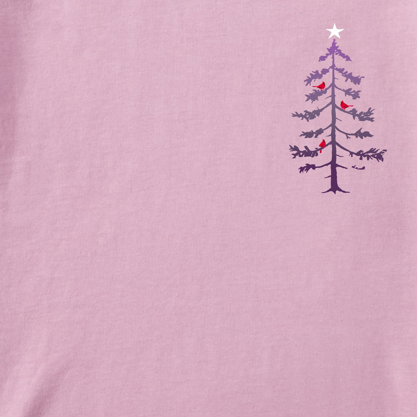 Women's Snowflake Peace Trees Long Sleeve Crusher Tee