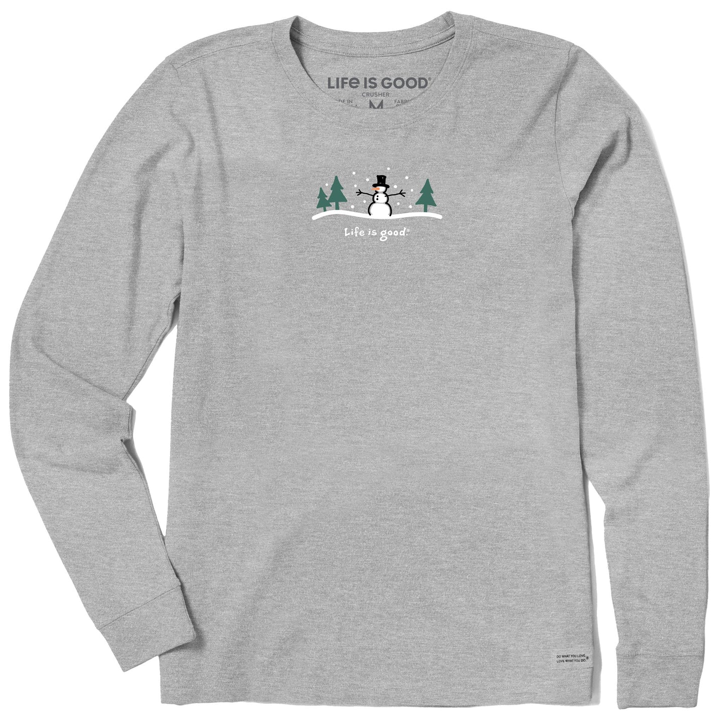 Women's Snowman Outdoor Long Sleeve Crusher Tee