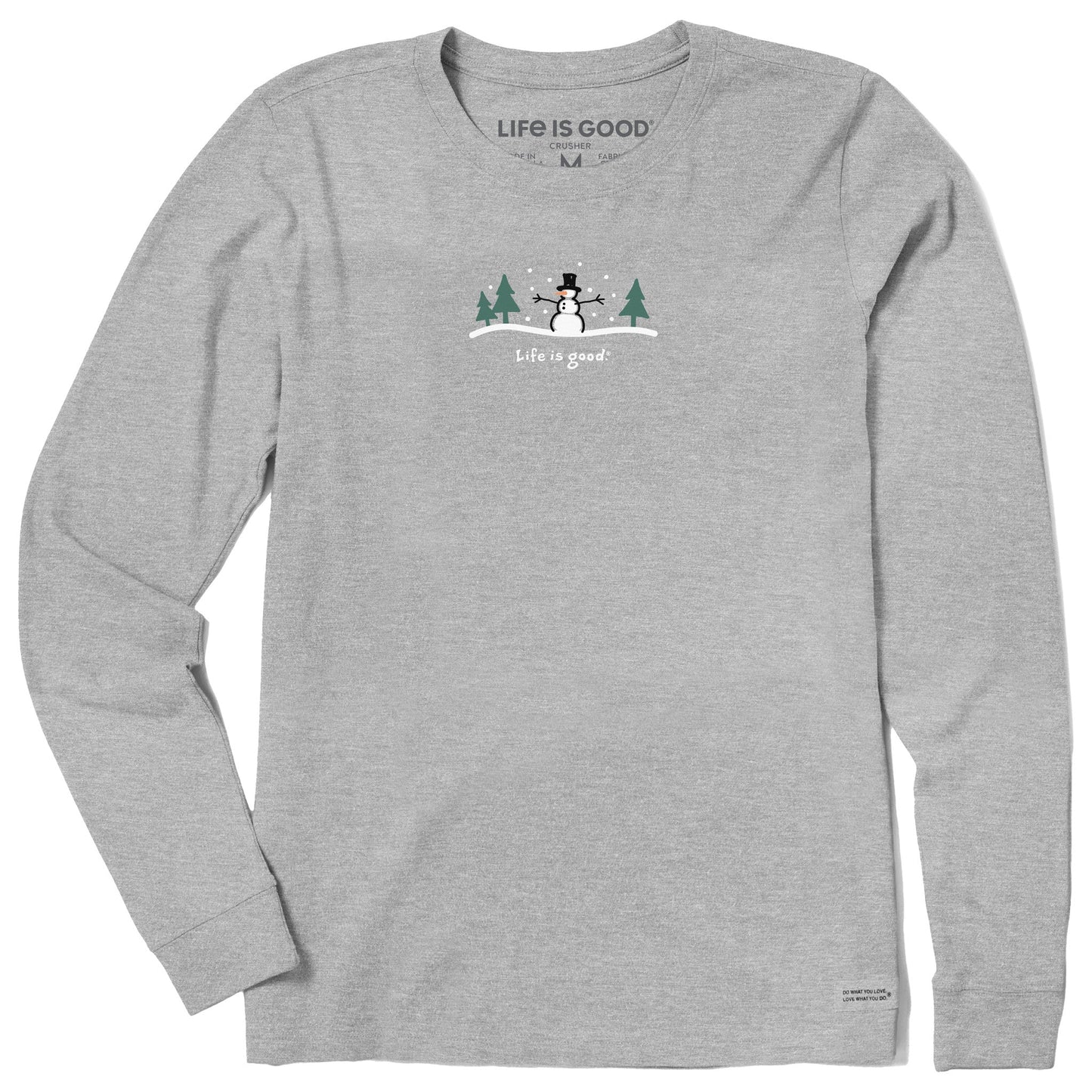 Women's Snowman Outdoor Long Sleeve Crusher Tee