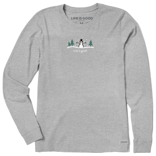Women's Snowman Outdoor Long Sleeve Crusher Tee