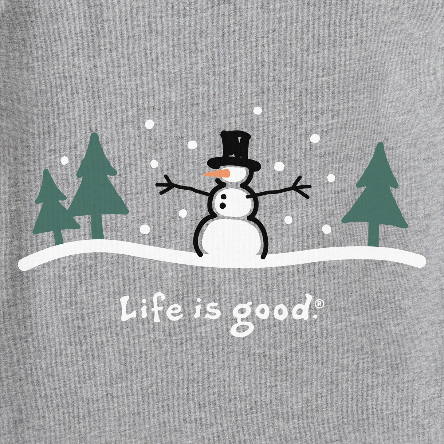 Women's Snowman Outdoor Long Sleeve Crusher Tee
