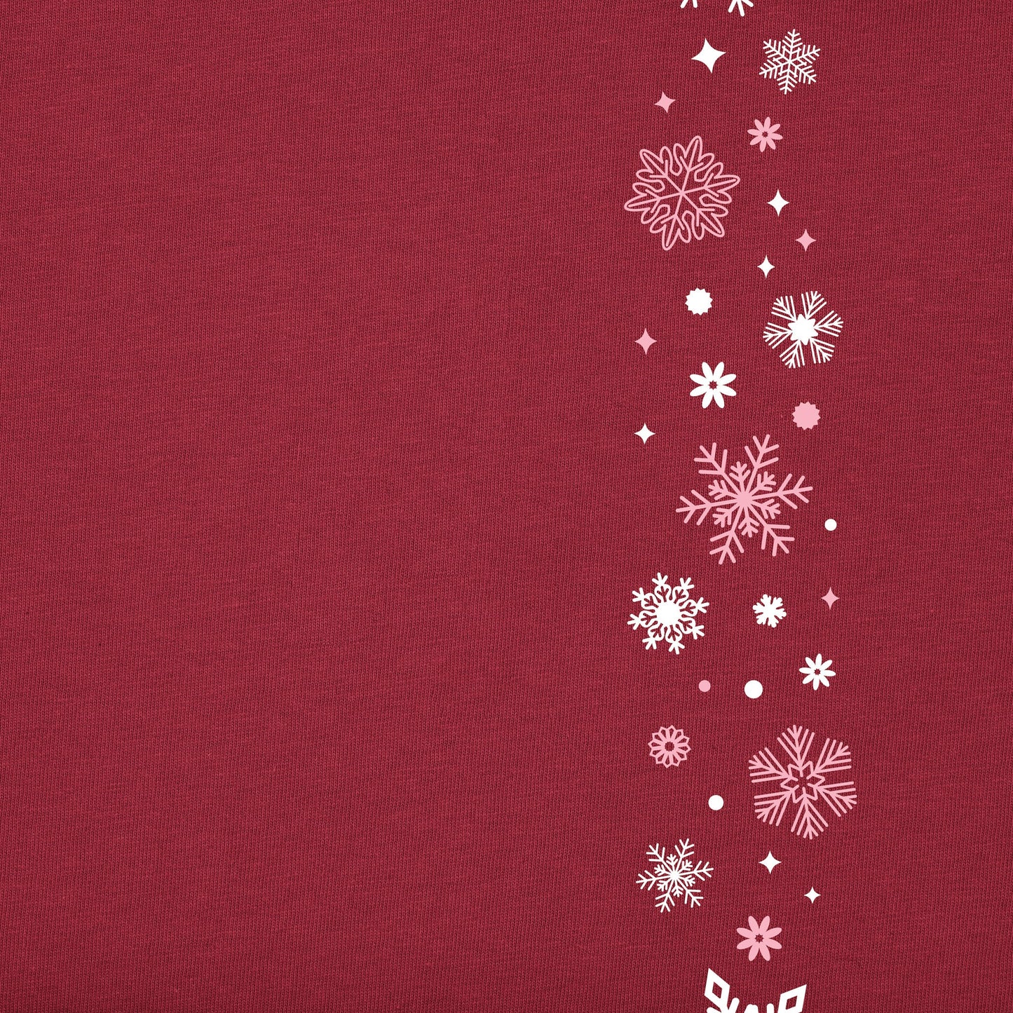 Women's Snowflake Heart Long Sleeve Crusher Vee