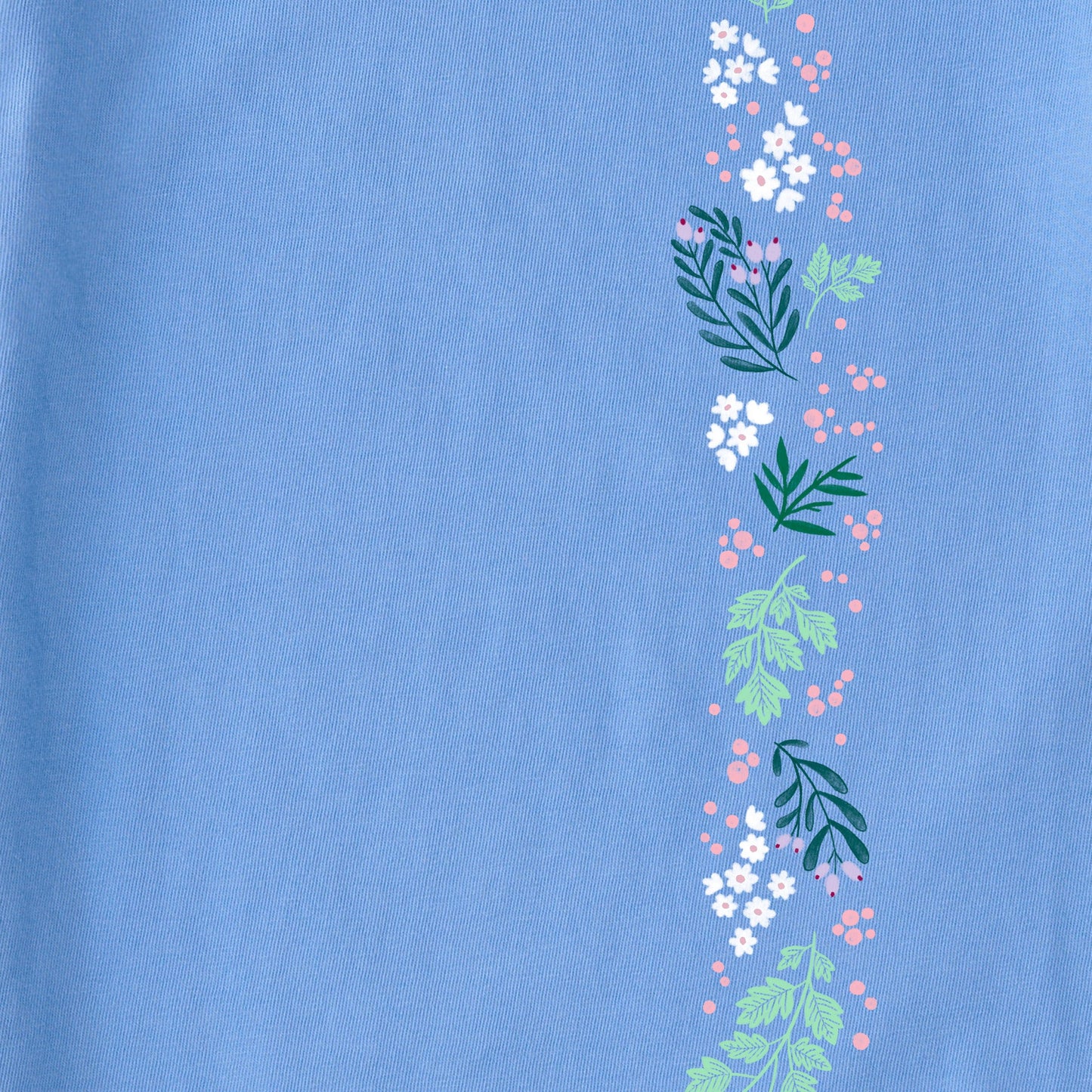 Women's Winter Flowers Heart Long Sleeve Crusher Vee