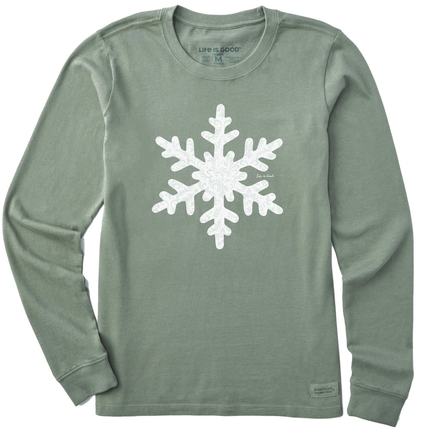 Women's Baroque Snowflake Long Sleeve Crusher Tee