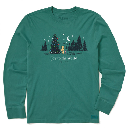 Kids Winnie & P Joy to the World Long Sleeve Crusher Tee