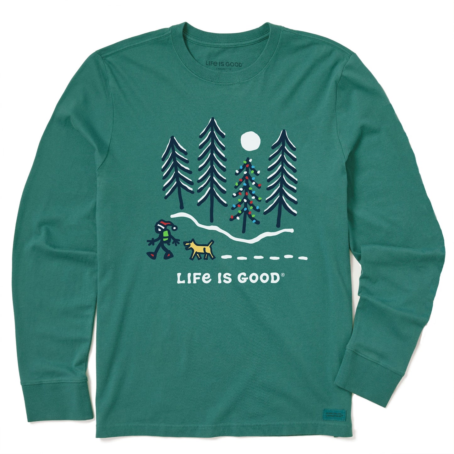 Kids Holiday Hike Through the Woods Long Sleeve Crusher Tee