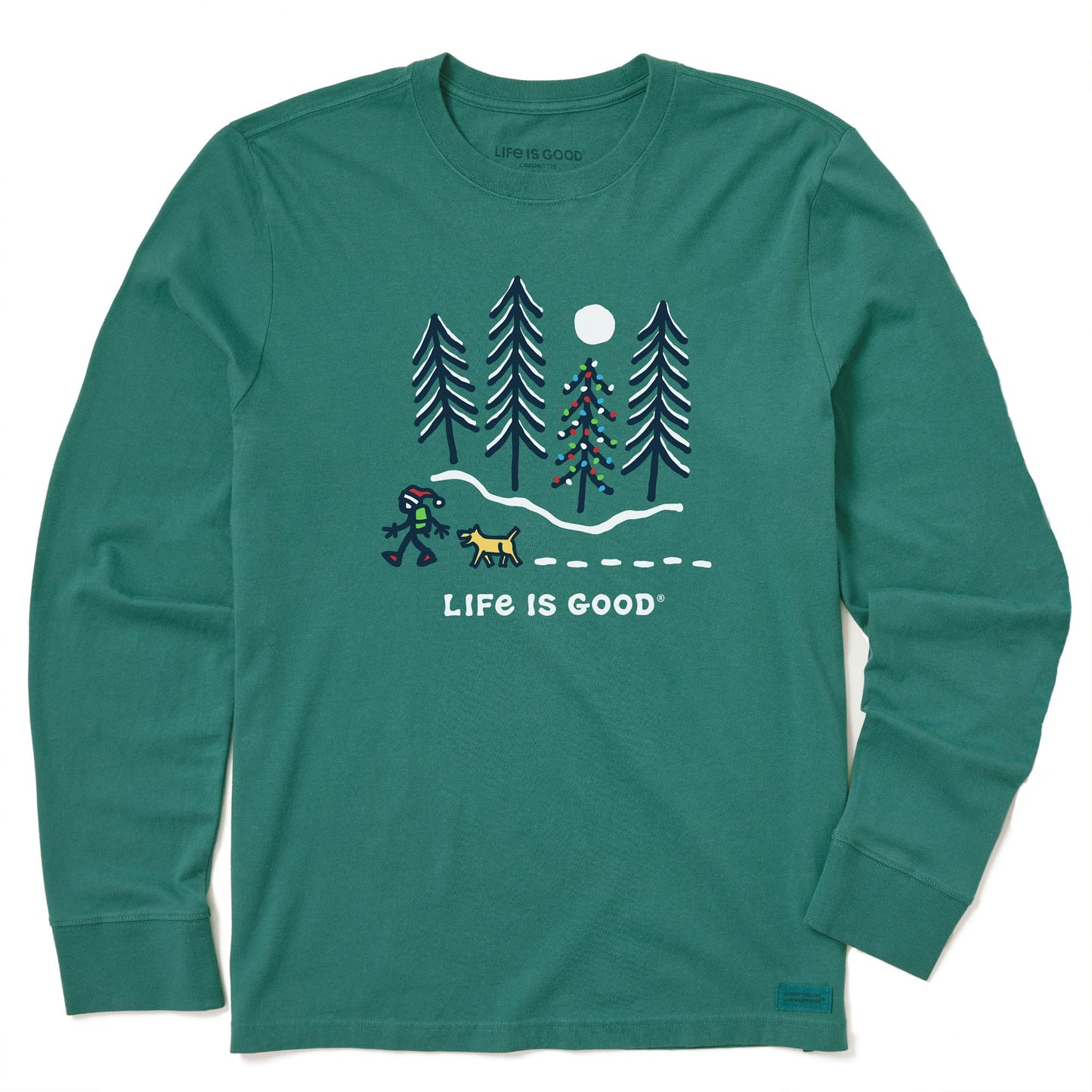 Men's Holiday Hike Through the Woods Long Sleeve Crusher Tee