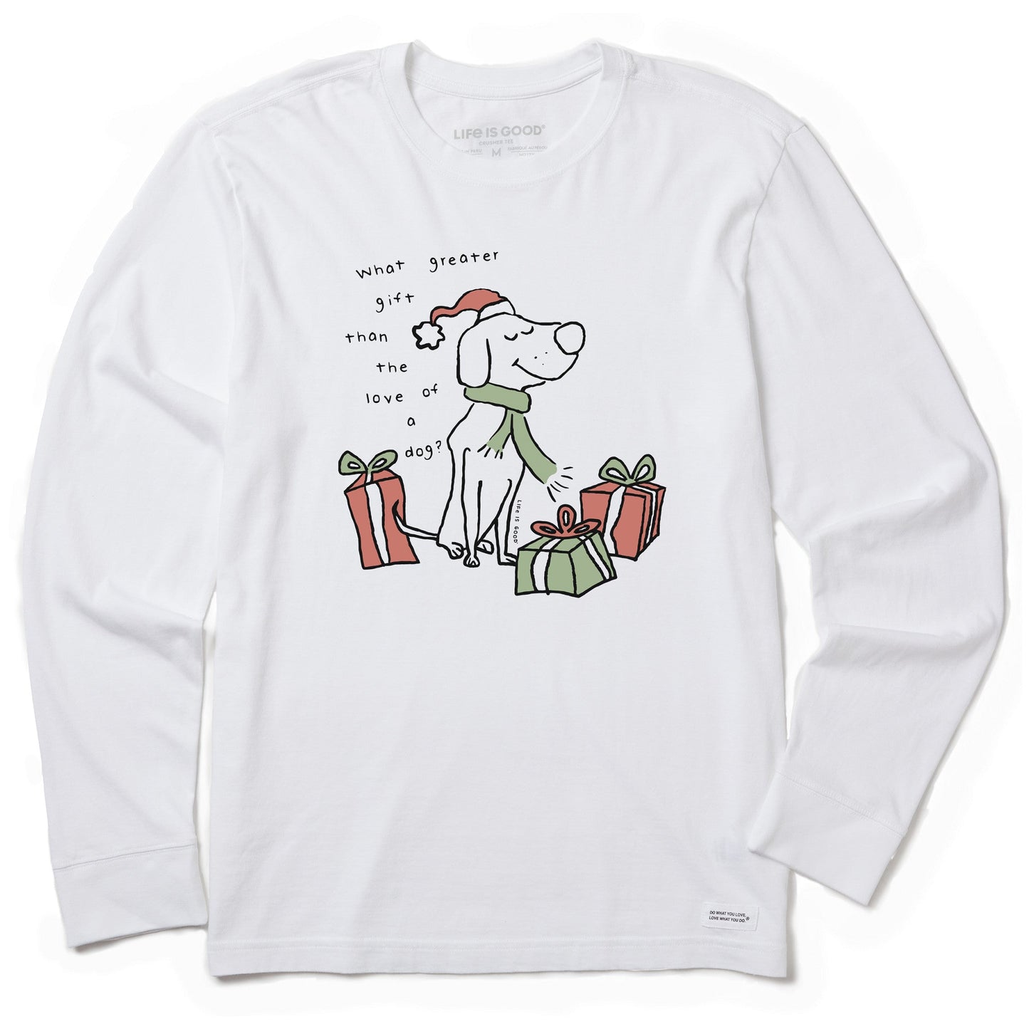 Men's Greatest Gift Dog Long Sleeve Crusher Tee