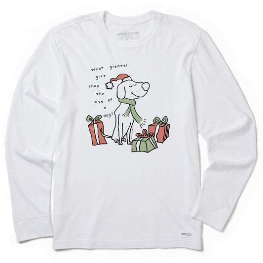 Men's Greatest Gift Dog Long Sleeve Crusher Tee